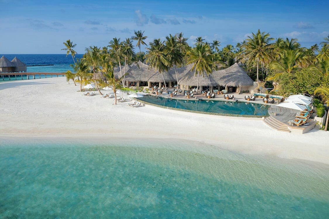 Front View of Naiboli Pool Bar at The Nautilus Maldives 