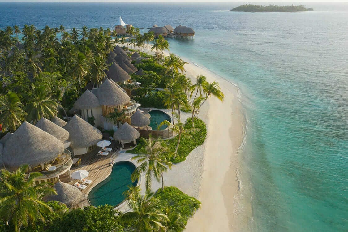 An aerial of The Nautilus Maldives