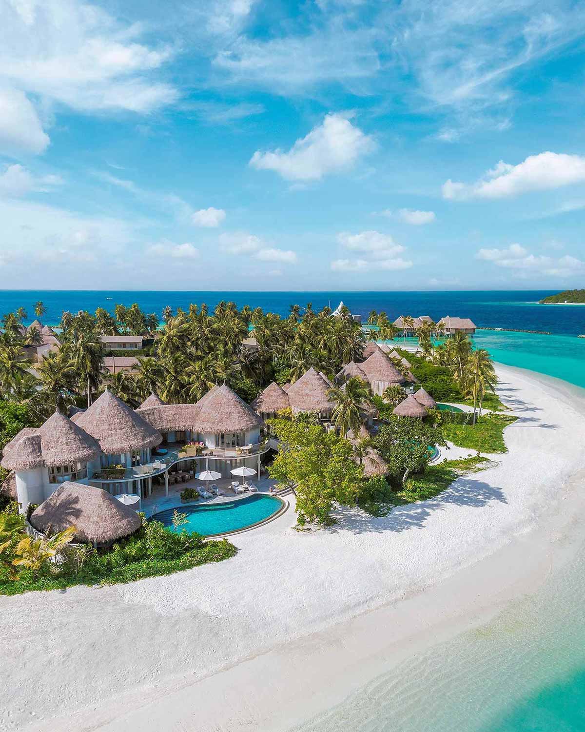 An aerial of The Nautilus Maldives