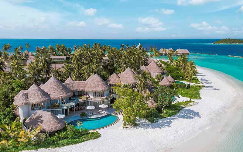 An aerial of The Nautilus Maldives