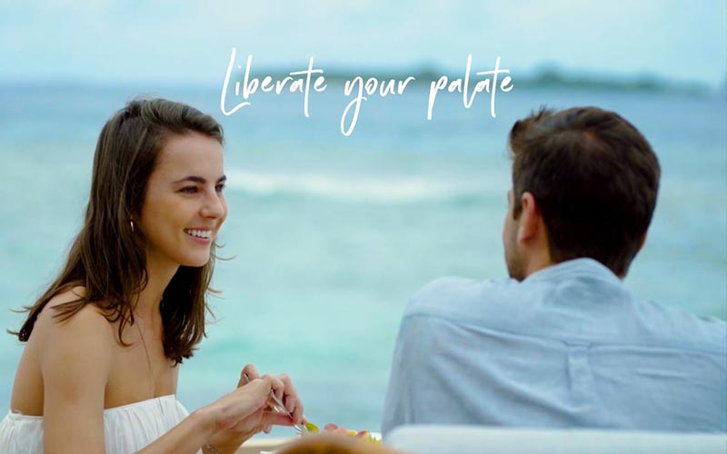 Couple Having a Romantic Moment at The Nautilus Maldives 