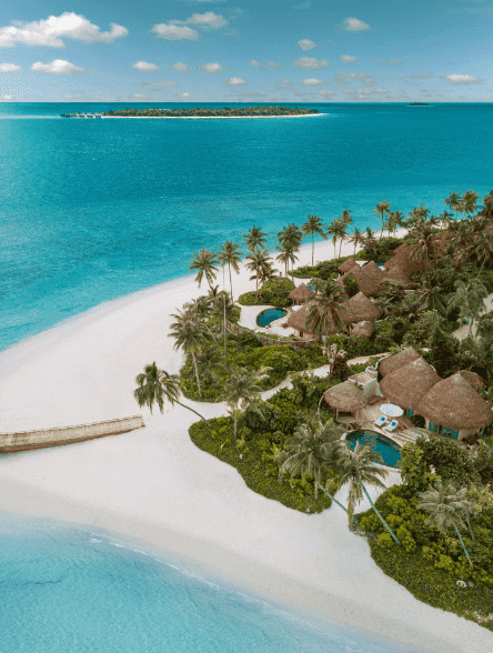 Birds Eye Views of Beach Resorts in Maldives
