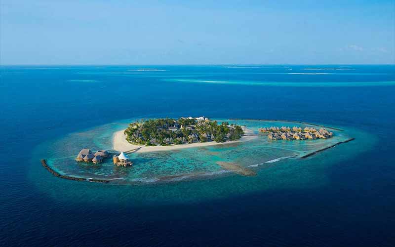 An aerial of The Nautilus Maldives