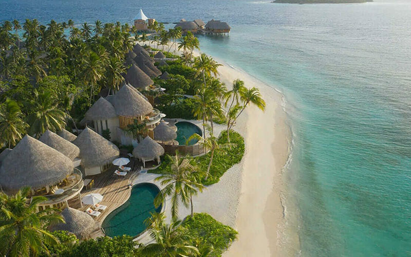 An aerial of The Nautilus Maldives