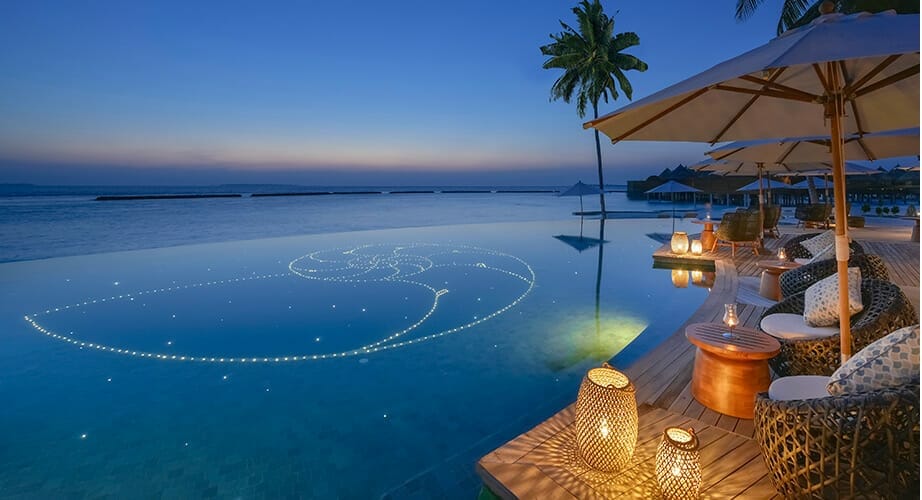 View from the Naiboli Pool Bar at the Nautilus Maldives