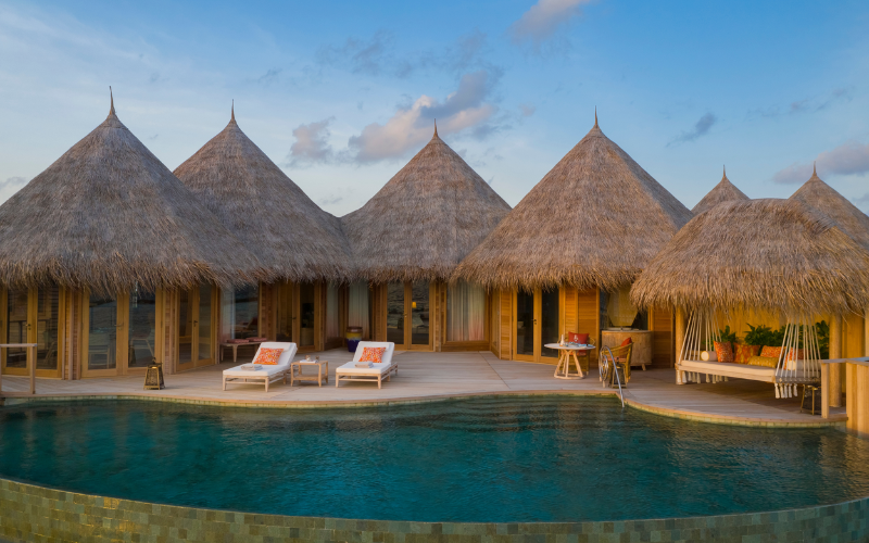 Exterior of the ocean residence of the Nautilus Maldives