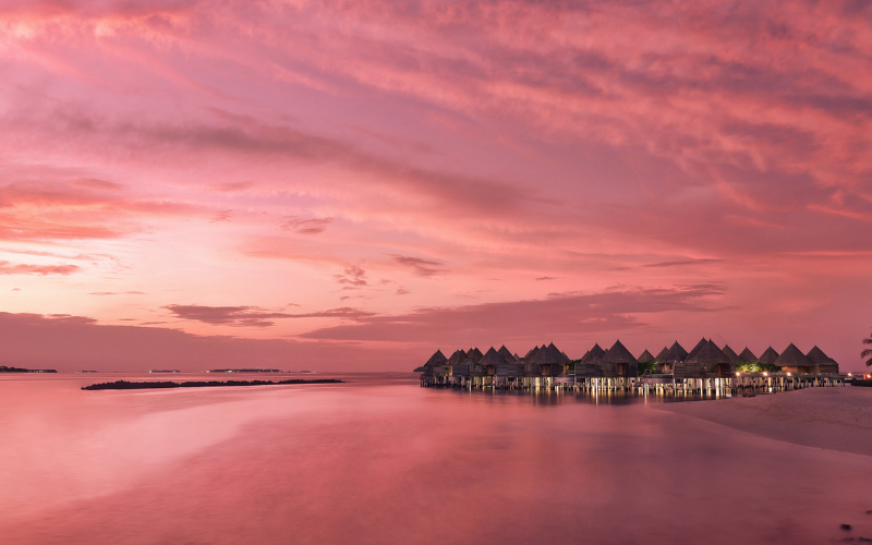 The Nautilus Maldives at sunset
