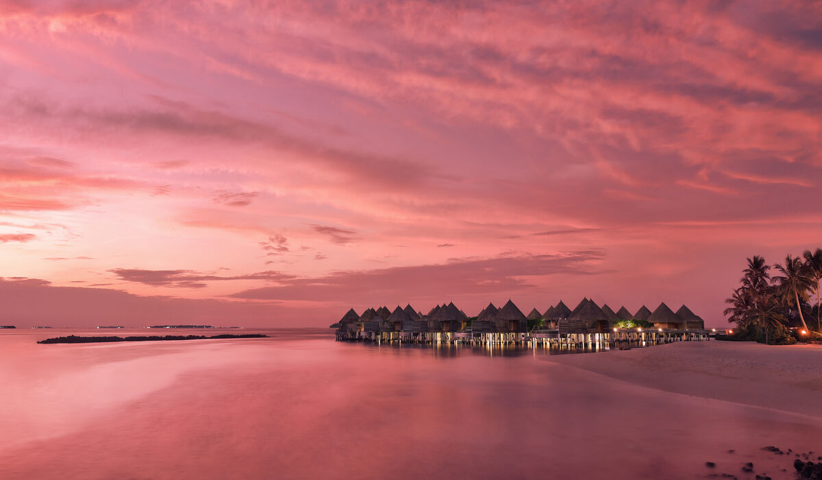 The Nautilus Maldives at sunset