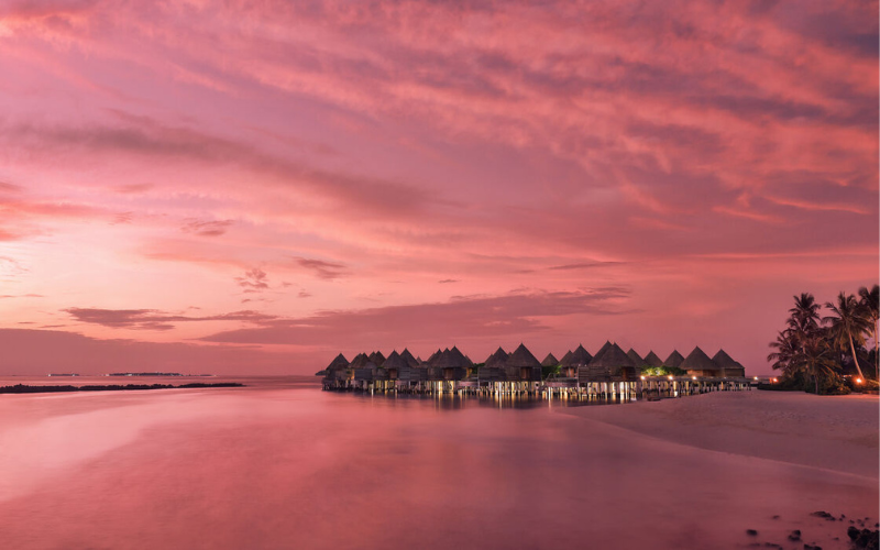 The Nautilus Maldives at sunset