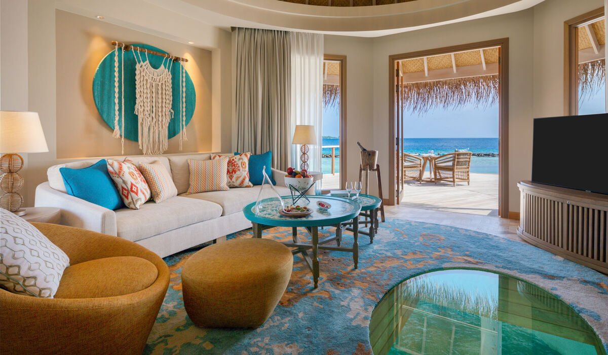 Interior of ocean house at The Nautilus Maldives