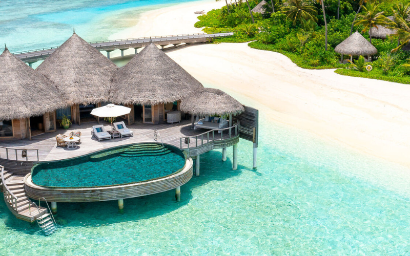 Exterior of ocean house at The Nautilus Maldives