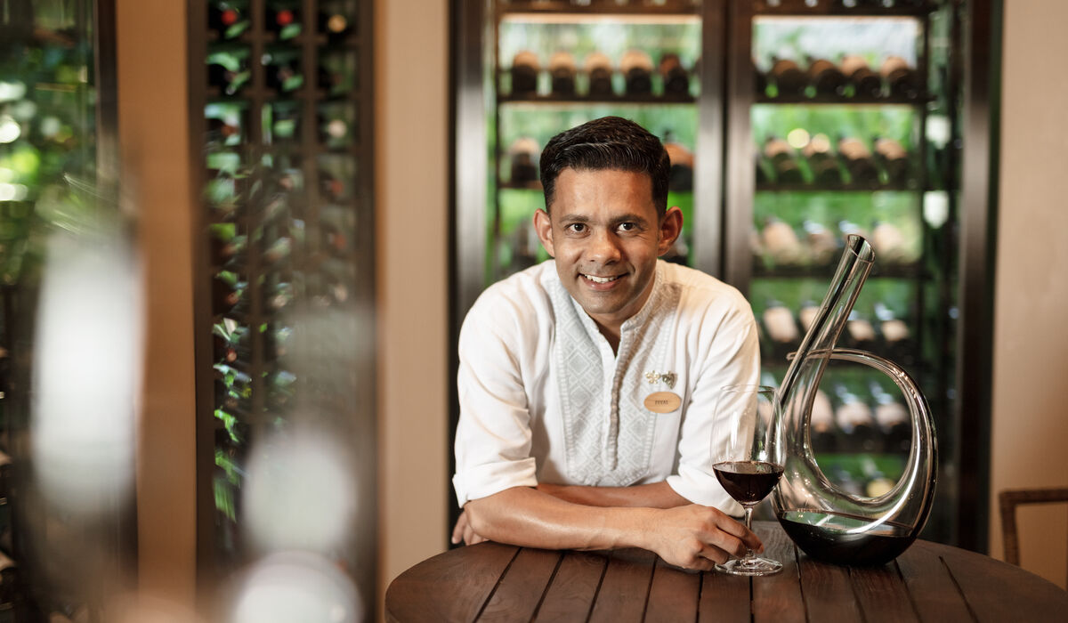 Sommelier at Ocaso wine cellar