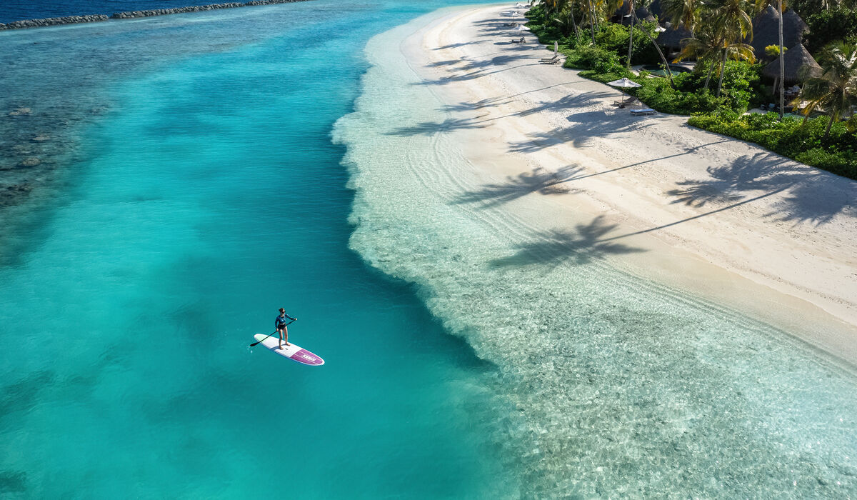 Paddle boarding at The Nautilus Maldives