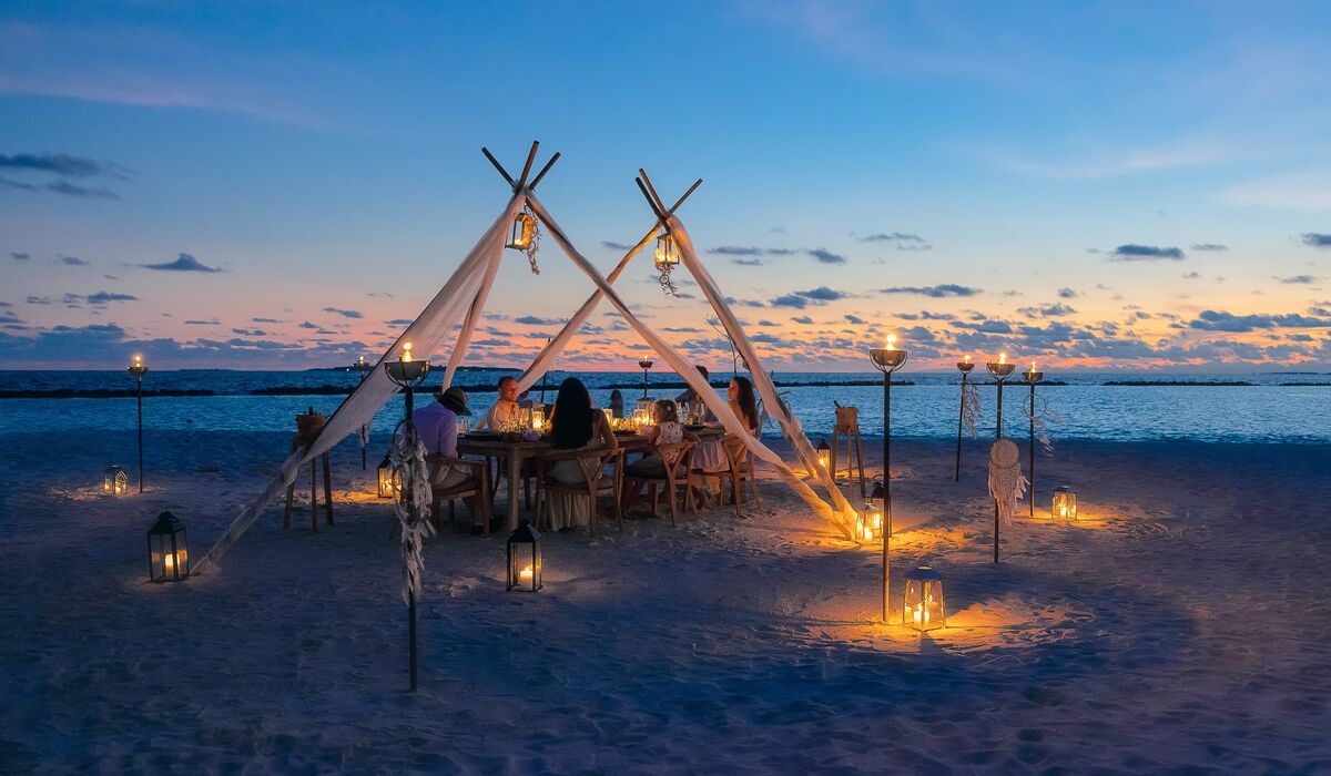 Beach dinner at The Nautilus Maldives