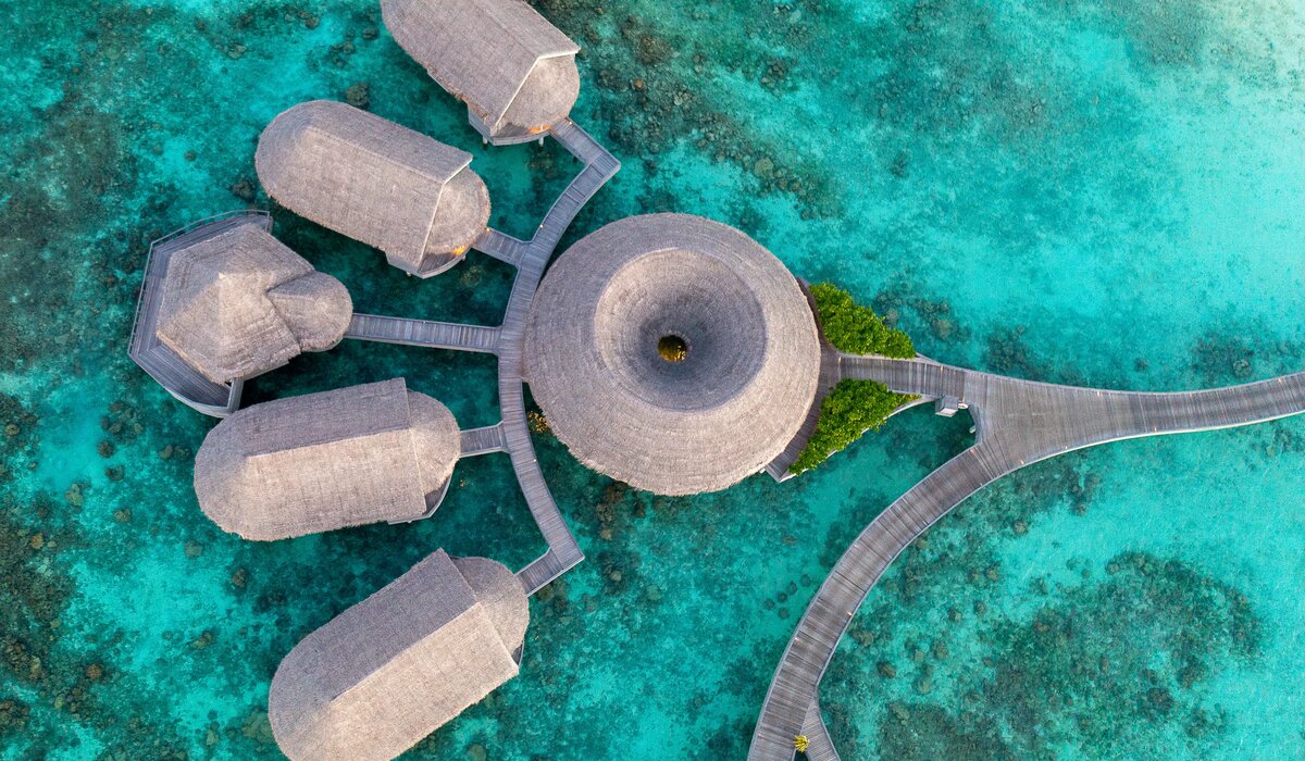Aerial view of Solasta Spa at The Nautilus Maldives